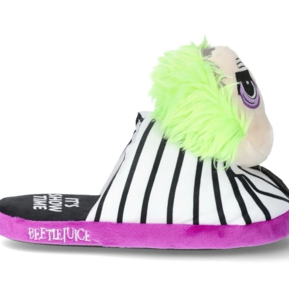 Warner Bros. Character Slippers - Purple and Red Beetlejuice Women's Slippers - Picture 2 of 12